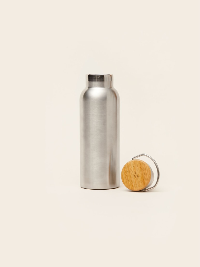Insulated bamboo bottle