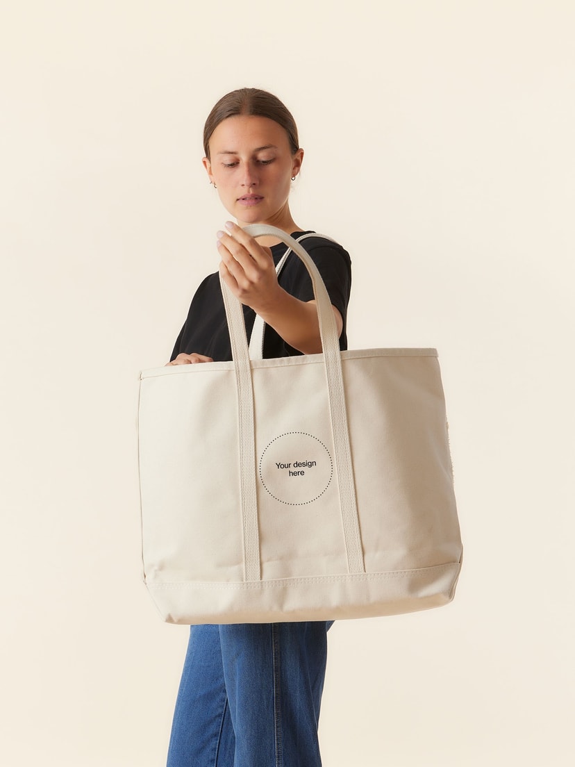 Natural canvas tote