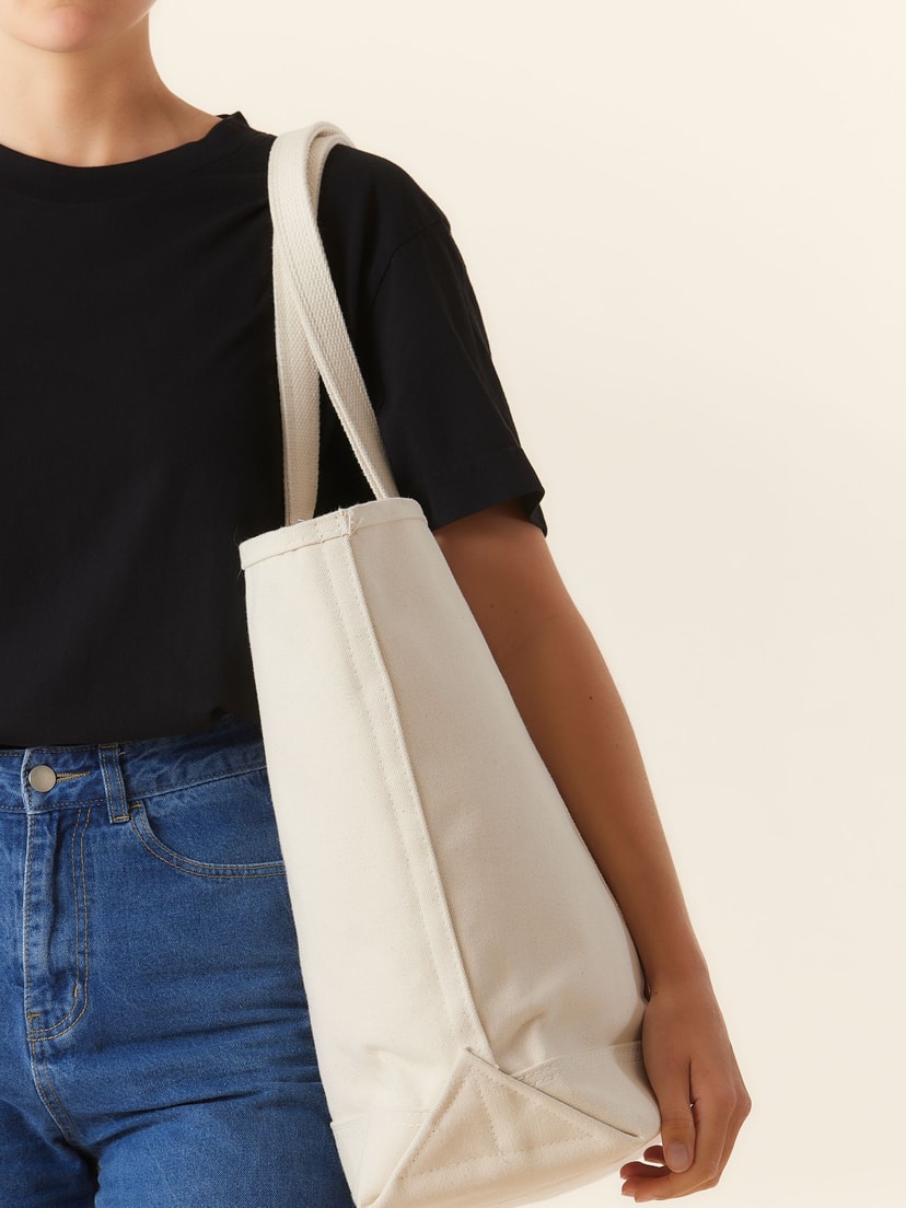 Natural canvas tote