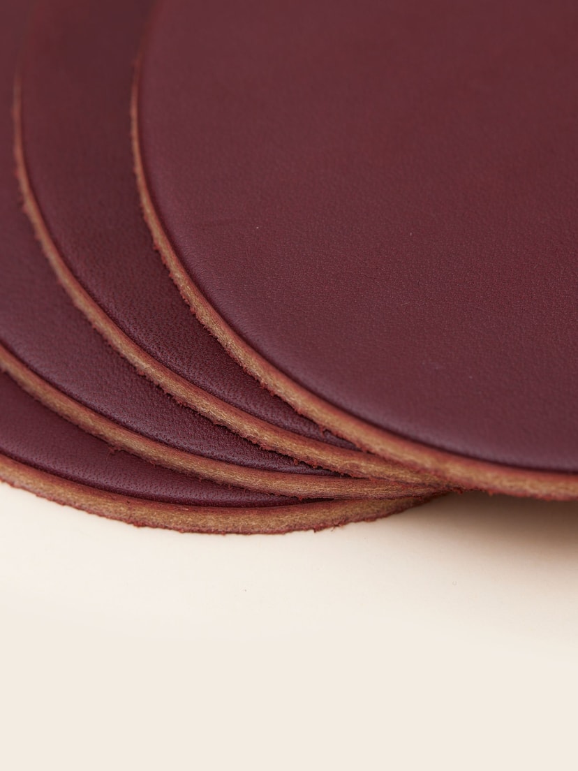 Leather coasters