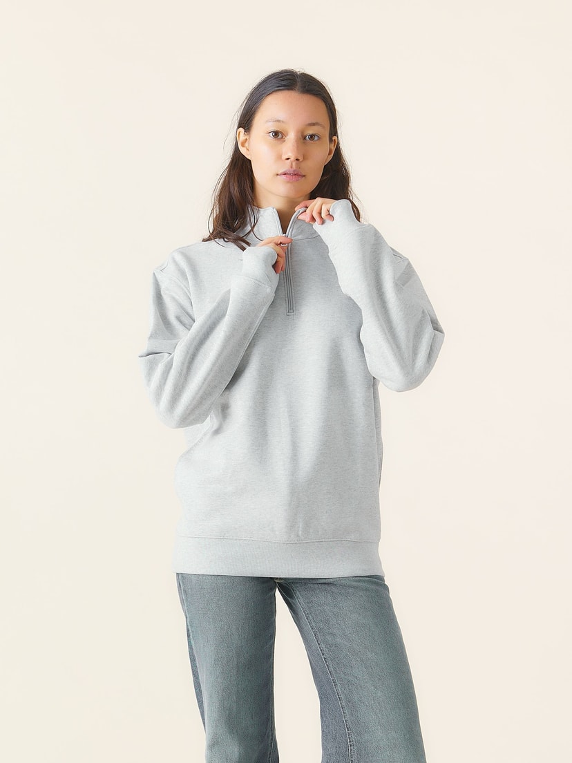 Organic Basics half-zip sweatshirt