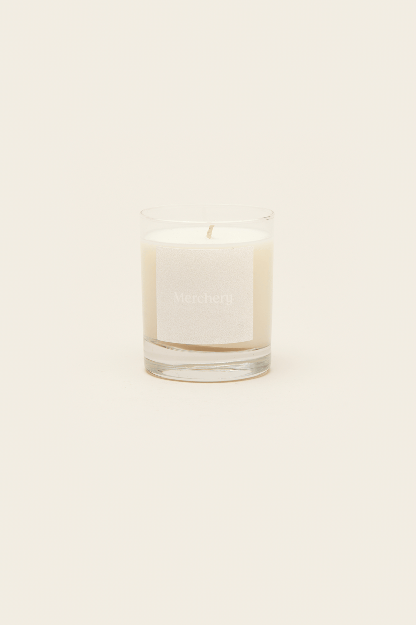 Weighted glass candle