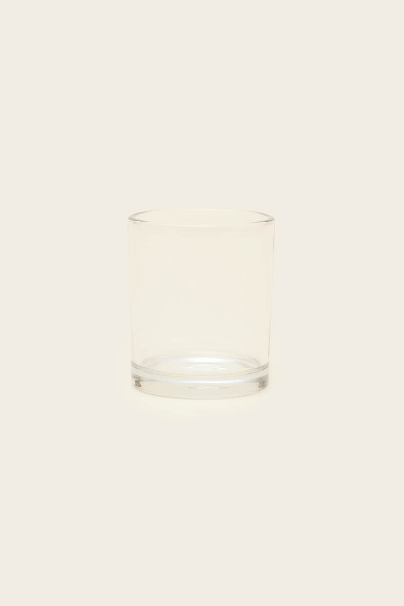 Weighted glass candle
