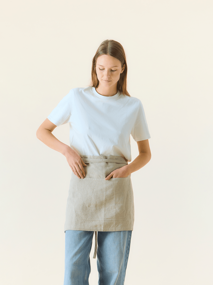 Kinto linen half apron