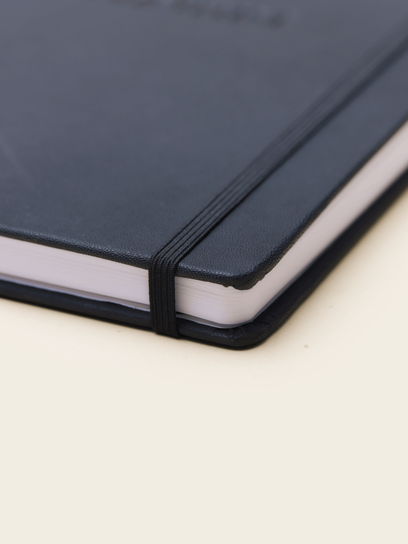 Leatherette hardcover notebook